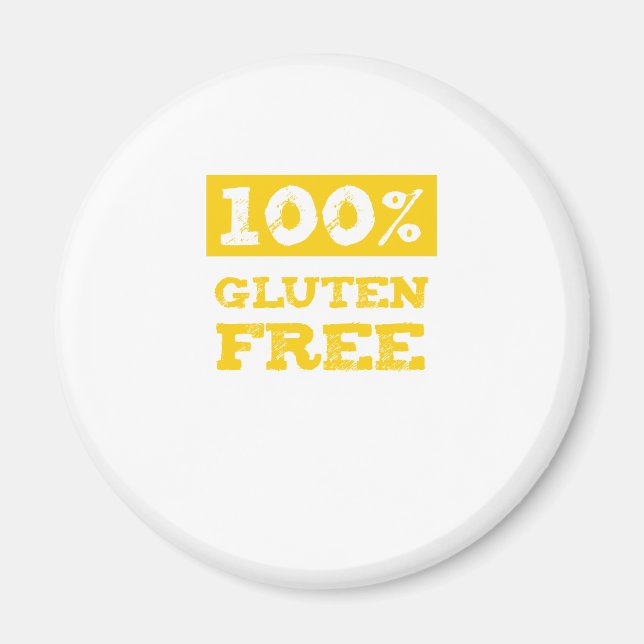 100% Gluten Free Magnet (Front)