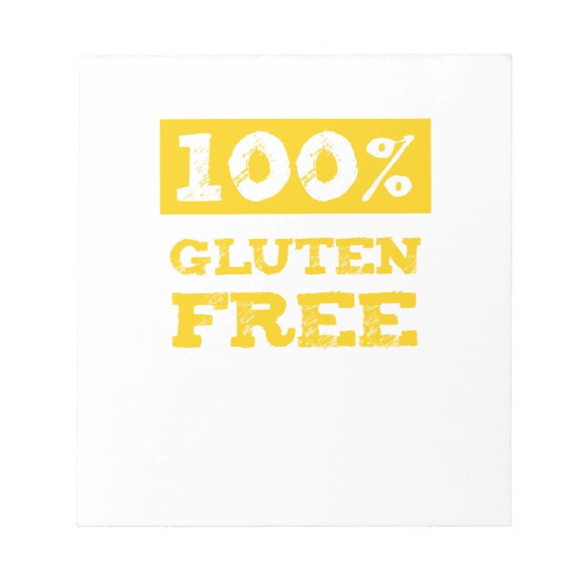 100% Gluten Free Notepad (Front)