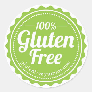 100% Gluten Free Stickers — Green