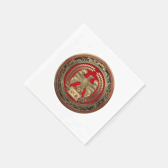 [100] Gold Roman Imperial Eagle Napkin (Corner)