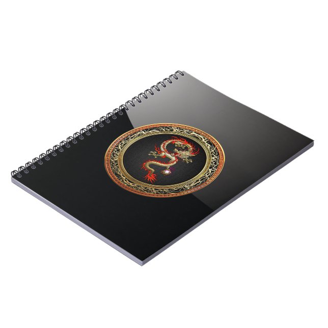 [100] Golden Chinese Dragon Fucanglong Notebook (Left Side)