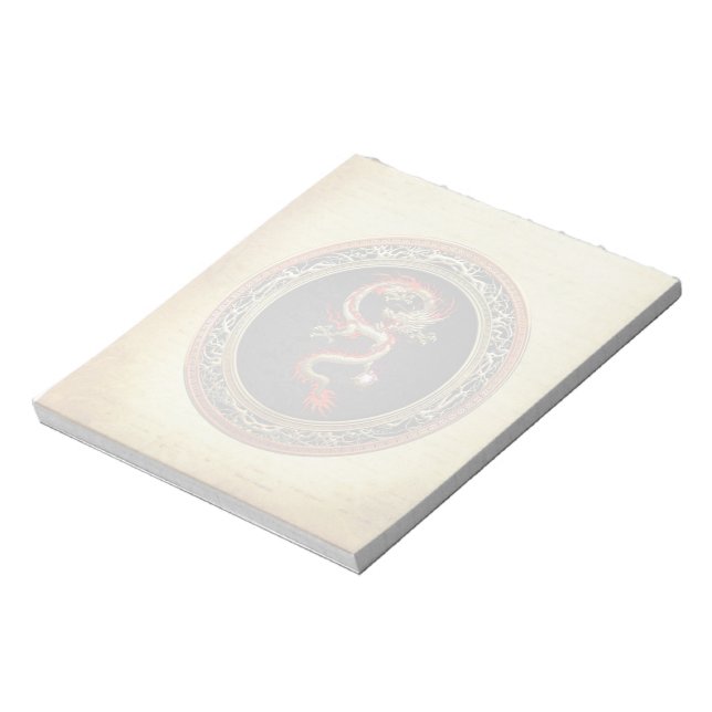 [100] Golden Chinese Dragon Fucanglong Notepad (Rotated)