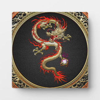[100] Golden Chinese Dragon Fucanglong Plaque
