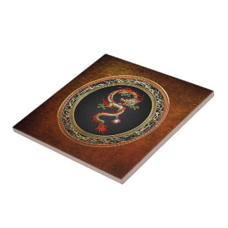 [100] Golden Chinese Dragon Fucanglong Tile