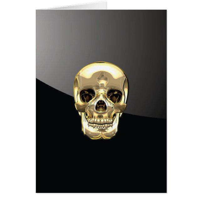 [100] Golden Human Skull (Front)