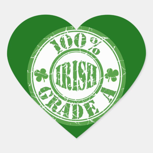 100% Grade A Irish Distressed Stamp Stickers (Front)
