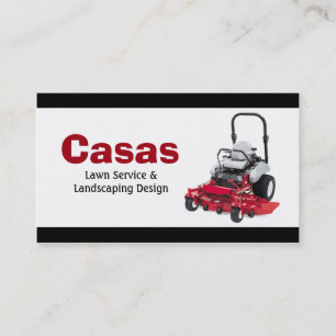 100 Grass Lawn Landscaping Mowing Business Card