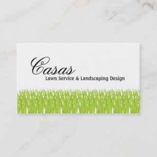 100 Grass Lawn Landscaping Mowing Business Card