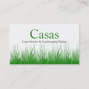 100 Grass Lawn Landscaping Mowing Business Card