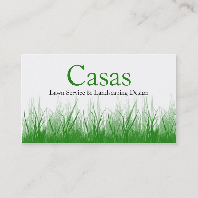 100 Grass Lawn Landscaping Mowing Business Card (Front)
