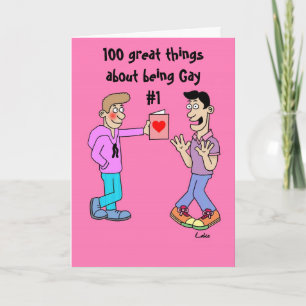 100 great things about being Gay #1 Holiday Card