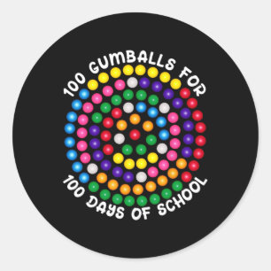 100 Gumby For 100 Days Of School Classic Round Sticker