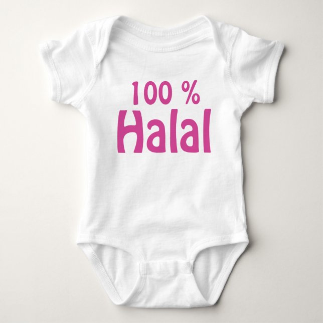 100% Halal Baby Bodysuit (Front)