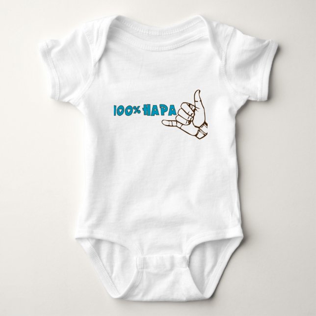 100% Hapa Baby Clothing Bodysuit (Front)