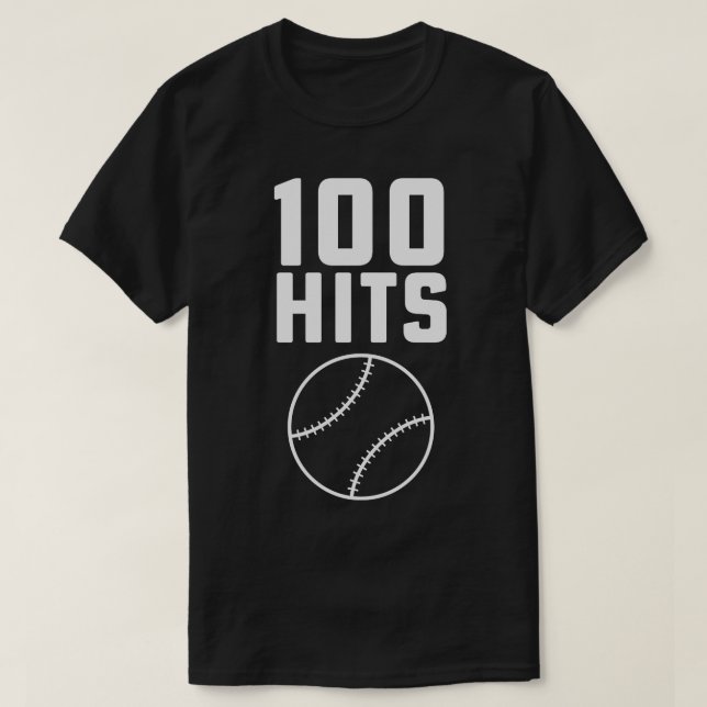 100 Hits Softball Baseball Coach High School Softb T-Shirt (Design Front)