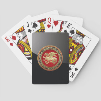 [100] Icelandic Dragon, Landvættir [Gold] Playing Cards