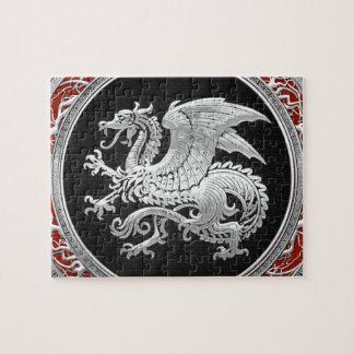 [100] Icelandic Dragon, Landvættir [Silver] Jigsaw Puzzle