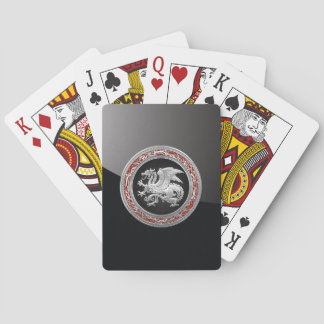 [100] Icelandic Dragon, Landvættir [Silver] Playing Cards