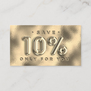 100 INSERT QRCODE 10%OFF Custom Logo Gold Glass