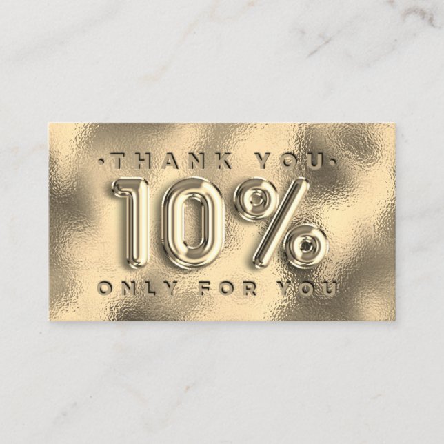 100 INSERT QRCODE 10%OFF Logo Gold Thank YOu (Front)