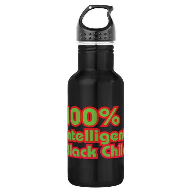 100% Intelligent Black Child 532 Ml Water Bottle (Front)