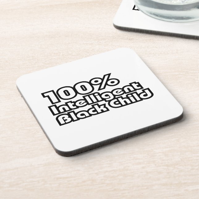 100% Intelligent Black Child Coaster (Left Side)