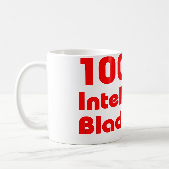 100% Intelligent Black Child Coffee Mug (Left)