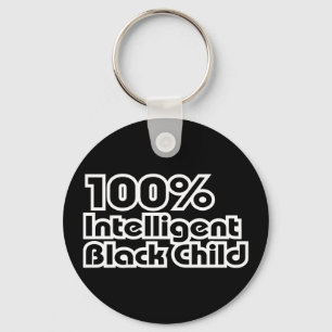 100% Intelligent Black Child Key Ring