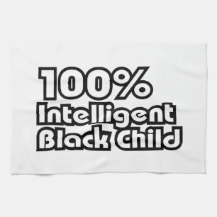 100% Intelligent Black Child Tea Towel