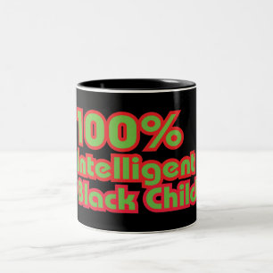100% Intelligent Black Child Two-Tone Coffee Mug