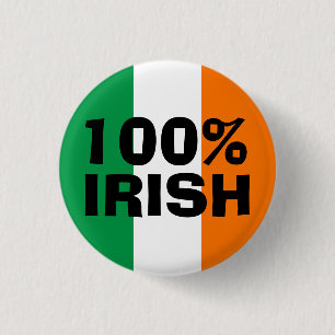 100% Irish 3 Cm Round Badge