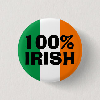 100% Irish 3 Cm Round Badge