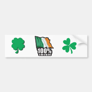 100%-IRISH BUMPER STICKER