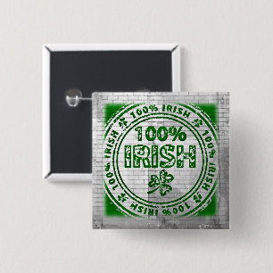 100% Irish Graffiti Wall 15 Cm Square Badge