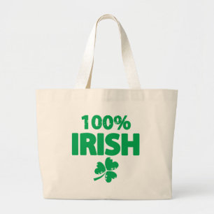 100% Irish Large Tote Bag