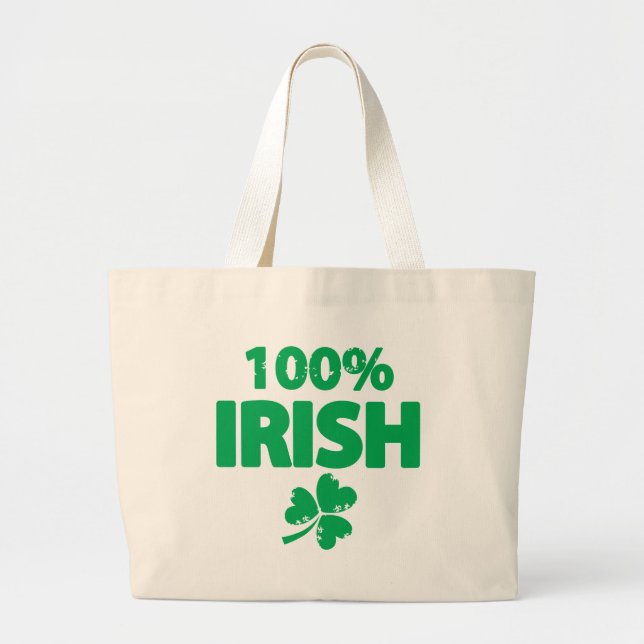 100% Irish Large Tote Bag (Front)