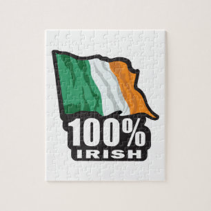100% Irish Proud to Be Irish Jigsaw Puzzle