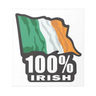 100% Irish Proud to Be Irish Notepad