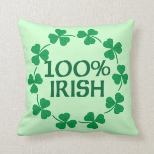 100% Irish Shamrocks Cushion