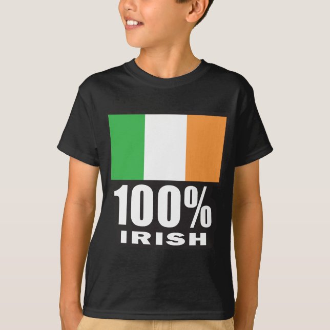 100% Irish/St. Patrick's Day T-Shirt (Front)