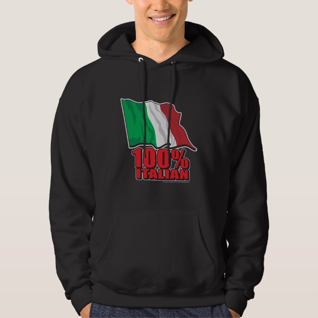 100% Italian Flag Hoodie (Front)