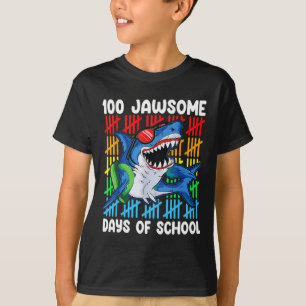 100 Jawsome Days Of School Happy 100th Days Of Sch T-Shirt