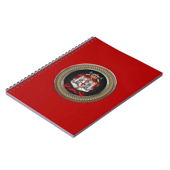 [100] Knights Templar Coat of Arms Notebook (Left Side)