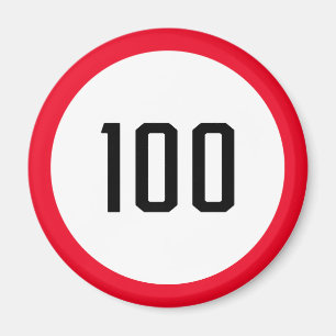 100 kph Speed Limit   Road Traffic Sign   Magnet
