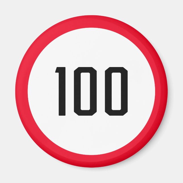 100 kph Speed Limit | Road Traffic Sign | Magnet (Front)