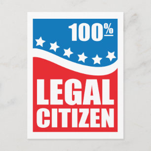 100% Legal Citizen Postcard
