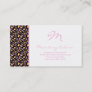100 Light Pink Cheetah Print Business Card