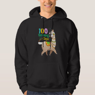 100 Llamazing Days Llama 100th Day Of School Teach Hoodie
