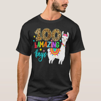 100 Llamazing Days Llama 100th Day of School Teach T-Shirt