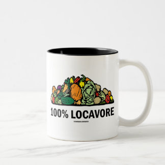 100% Locavore (Pile Of Vegetables) Two-Tone Coffee Mug